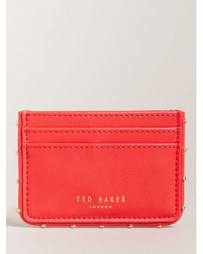 Ted Baker Kahnia Studded Edge Leather Cardholder - Red