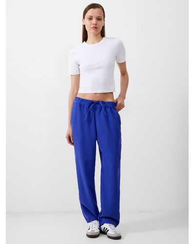 French Connection Bella Twill Trousers - Blue