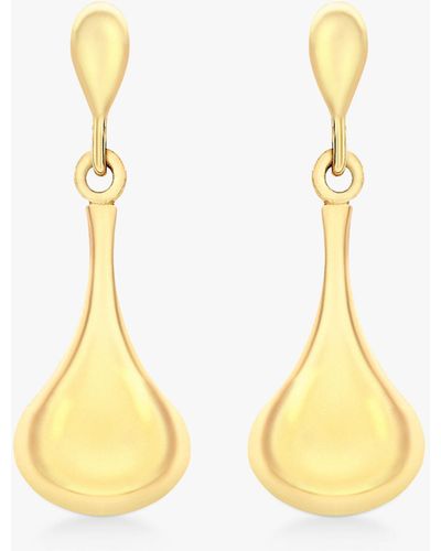 Ib&b 9ct Gold Bell Drop Earrings - Metallic