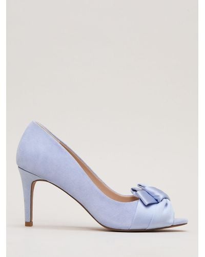 Phase Eight Knot Detail Peeptoe Shoes - Blue