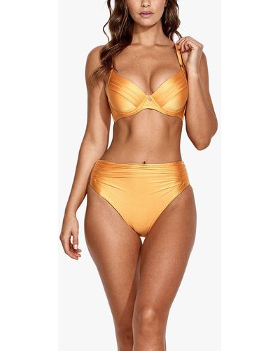 Panos Emporio Olympia Shine High Waist Bikini Briefs - Orange