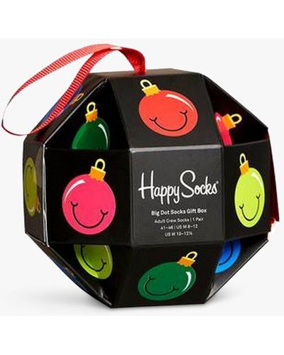 Happy Socks Jingle Smiley Bauble Socks Gift Box - Multicolour