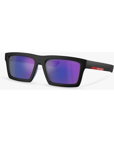 Prada Ps 02zs Rectangular Sunglasses - Purple
