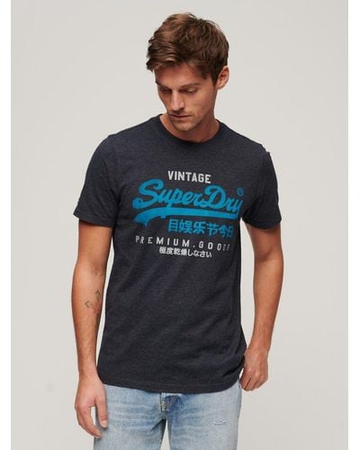 Superdry Vintage Logo Premium Goods T-shirt - Blue