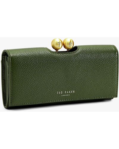Ted Baker Josiey Scripted Leather Bobble Matinee Purse - Green