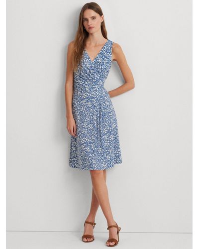 Ralph Lauren Lauren Afara Floral Dress - Blue