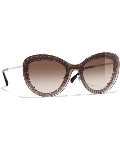 Chanel Butterfly Sunglasses Ch4236h Silver - Metallic