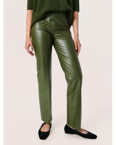 Soaked In Luxury Kaylee Bootcut Leg High Waist Trousers - Green