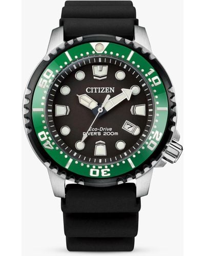 Citizen Bn0155-08e Promaster Dive Eco-drive Strap Watch - Green