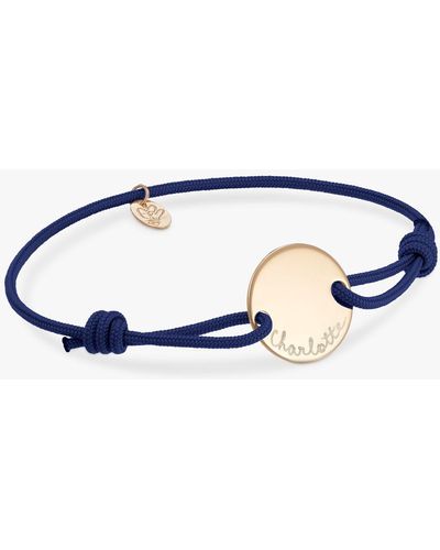 Merci Maman Personalised Pastille Braided Bracelet - Blue