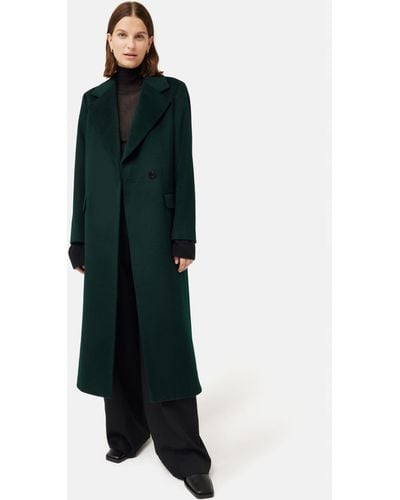 Jigsaw Pure Brushed Wool Maxi City Coat - Green