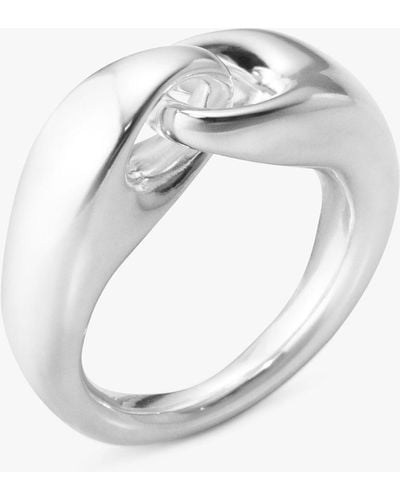 Georg Jensen Wrap Link Ring - White