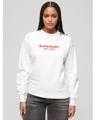Superdry Sport Luxe Crew Sweatshirt - White