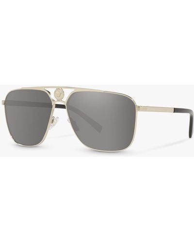 Versace Ve2238 Rectangular Sunglasses - Grey