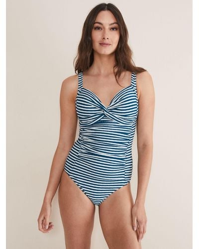 Phase Eight Striped Swimsuit - Blue
