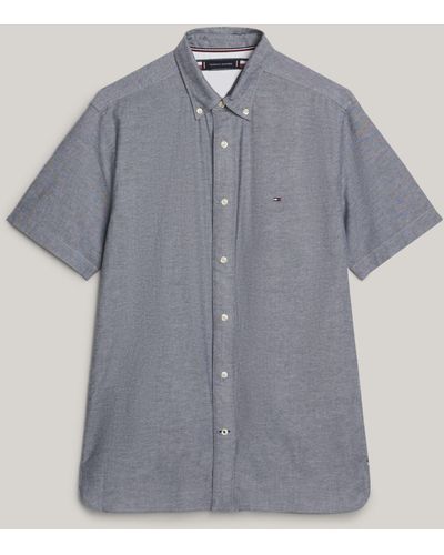 Tommy Hilfiger Adaptive Organic Cotton Blend Shirt - Grey