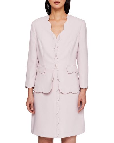 Ted Baker Scallop Edge Cropped Blazer - Pink