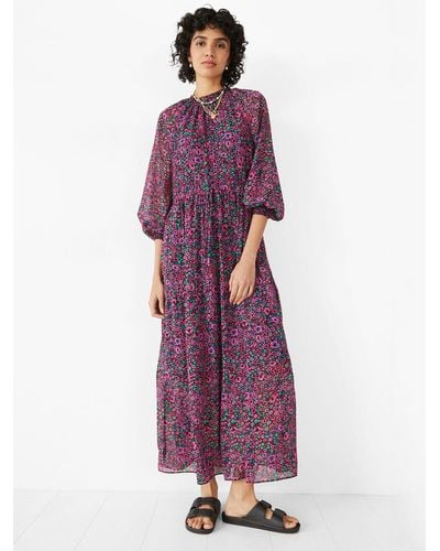 Hush Tala Floral Print Maxi Dress - Purple