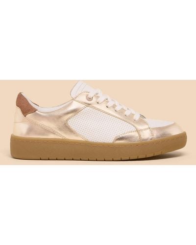 White Stuff Suede And Leather Trainers - Natural