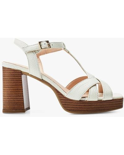 Moda In Pelle Quinnie Leather Heeled Sandals - White