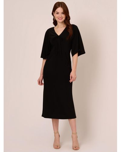 Adrianna Papell Jersey Dolman Dress - Black