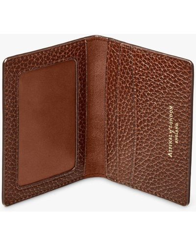 Aspinal of London Id And Travel Card Holder - Brown