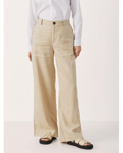 Part Two Ninnes Wide Leg Trousers - Natural