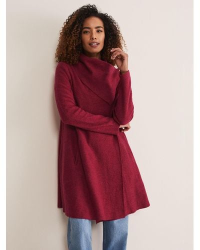 Phase Eight Bellona Knit Coat - Red
