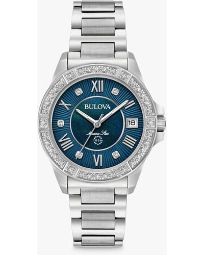 Bulova 96r215 Marine Bracelet Watch - Blue