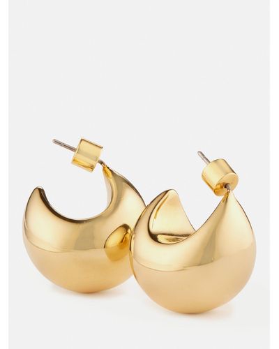 Jigsaw Chunky Dome Earrings - Metallic