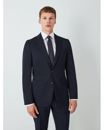 John Lewis Washable Wool Blend Regular Fit Suit Jacket - Blue