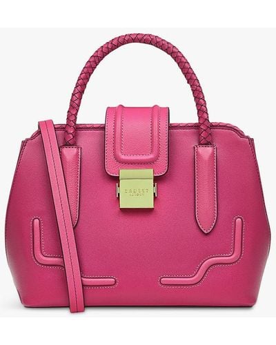 Radley Liverpool Street 2.0 Leather Small Zip Top Bag - Pink