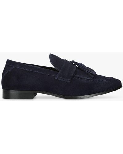 KG by Kurt Geiger Charlie Suede Tassle Loafers - Blue