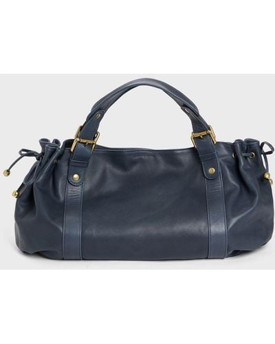 Gerard Darel 24h Leather Shoulder Bag - Blue
