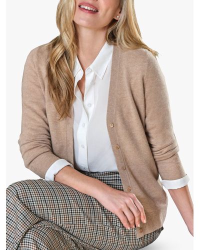 Pure Collection V-neck Cashmere Cardigan - Brown