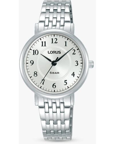 Lorus Sunray Dial Bracelet Strap Watch - White