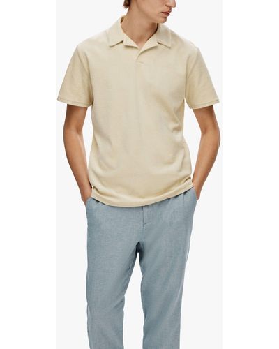 SELECTED Regular Fit Short Sleeve Polo Shirt - Blue