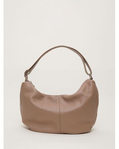 Phase Eight Leather Shopper Bag - Natural