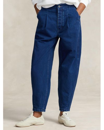 Ralph Lauren Polo Herringbone Curved Leg Jeans - Blue