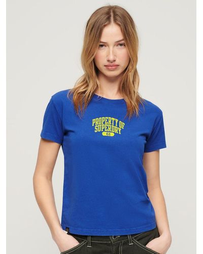 Superdry Super Athletics Fitted T-shirt - Blue