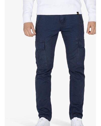 Alpha Industries Agent Cargo Trousers - Blue