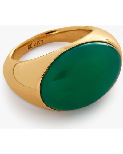 Monica Vinader X Kate Young Gemstones Onyx Ring - Green