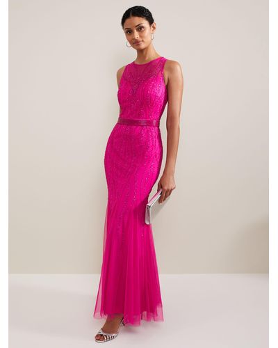 Phase Eight Collection 8 Rowena Embellished Maxi Dress - Pink