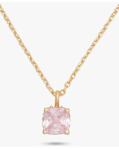 Kate Spade Little Luxuries Cubic Zirconia Pendant Necklace - Metallic