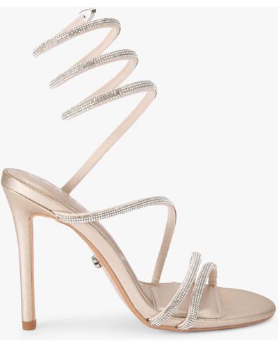Carvela Kurt Geiger Spiral Diamante Embellished Sandals - White