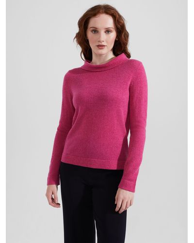 Hobbs Audrey Cashmere And Wool Jumper - Pink