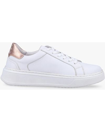 Hush Puppies Camille Lace-up Leather Trainers - White