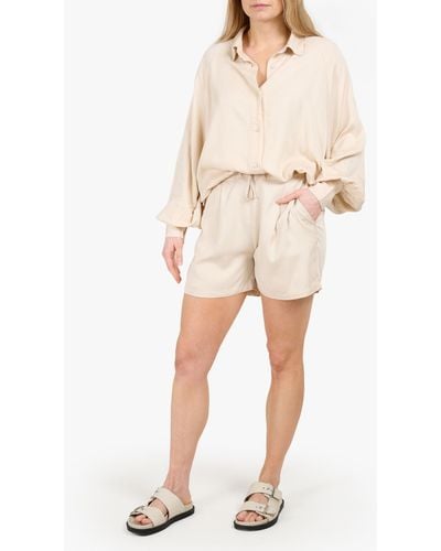 Tutti & Co Adjustable Relaxed Fit Shorts - Natural
