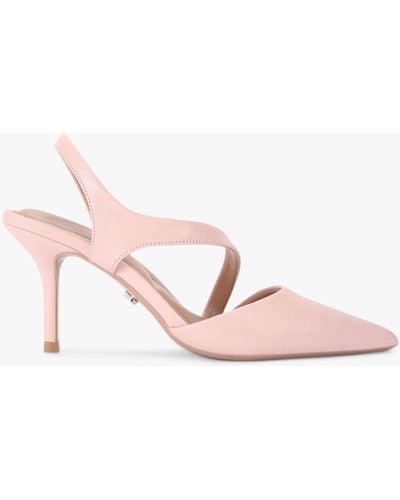 Carvela Kurt Geiger Symmetry Leather Slingback Court Shoes - Pink