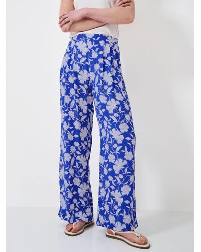 Crew Dion Wide Leg Trousers - Blue